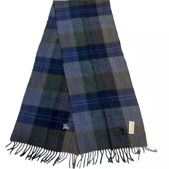 Burberry Accessories - Burberry's Authentic Scarf Grey Wool Unisex Scarf Made In England